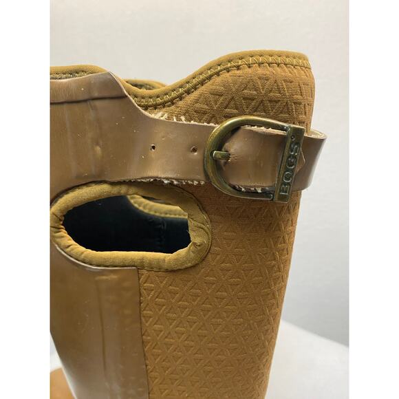 Bogs Women's Brown Classic High Handle Waterproof Rain Boots Size 8 - Picture 11 of 11